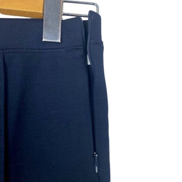 BROOKS BROTHERS Fleece Women's Navy Blue Pleated Stretch Leggings US L - Picture 4 of 6